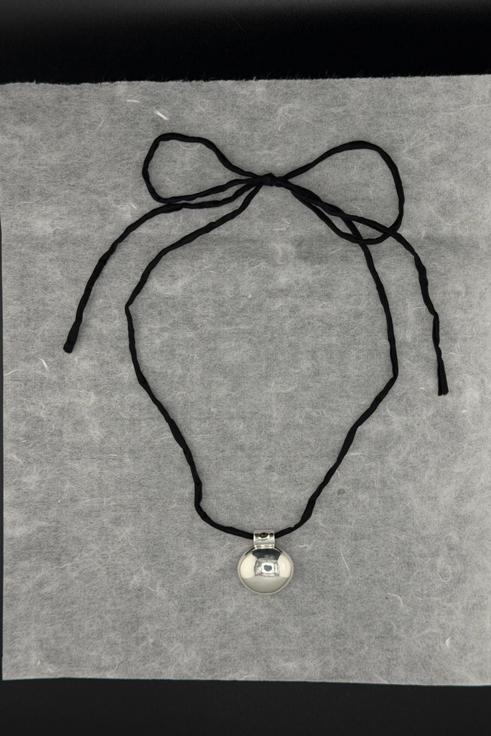 Thin Silk Ribbon Pendant