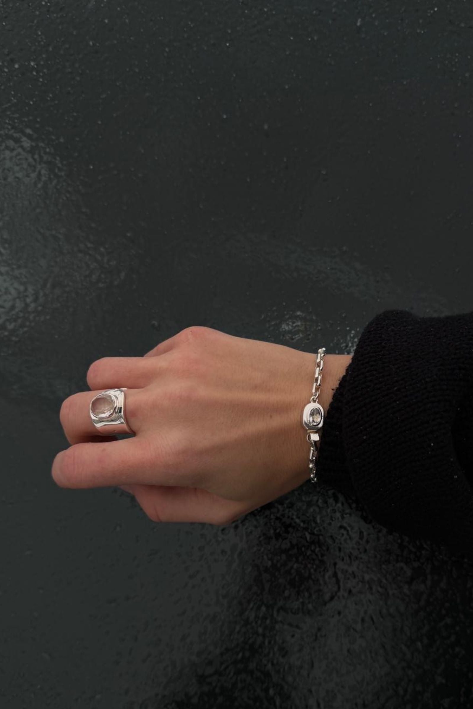Bracelet no.1 Boxy crystal-clasp