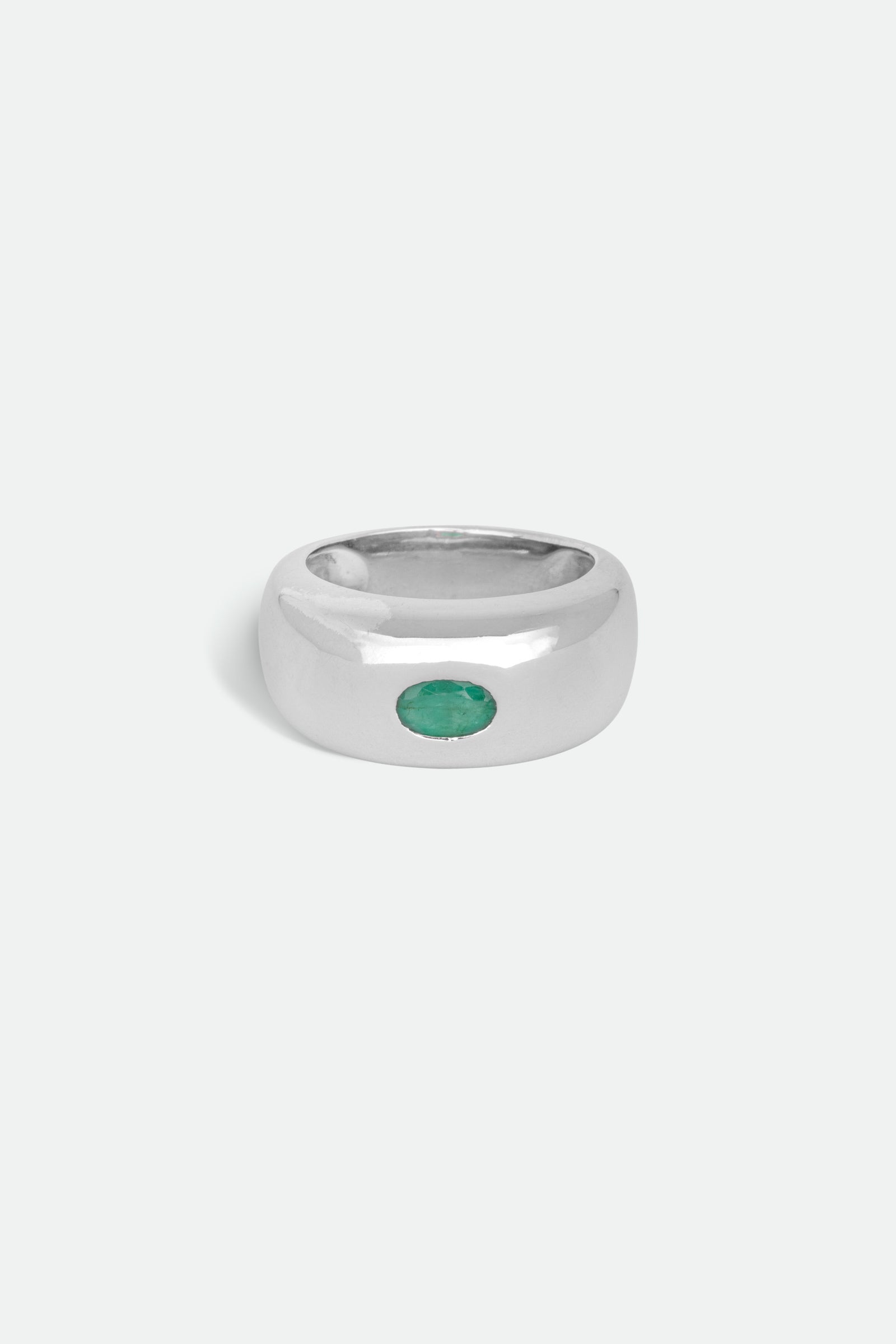 Ring no.9 Emerald Bubble Signet