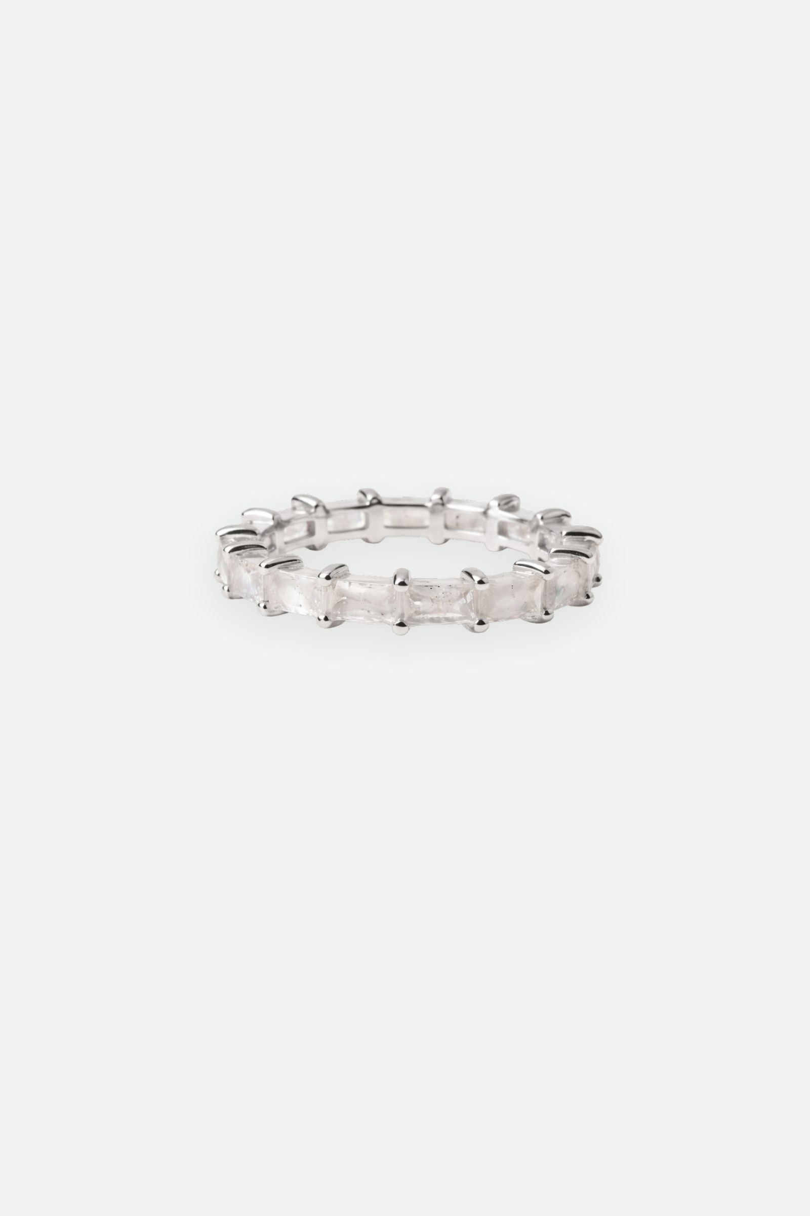 Ring no.5 White Agate Eternity