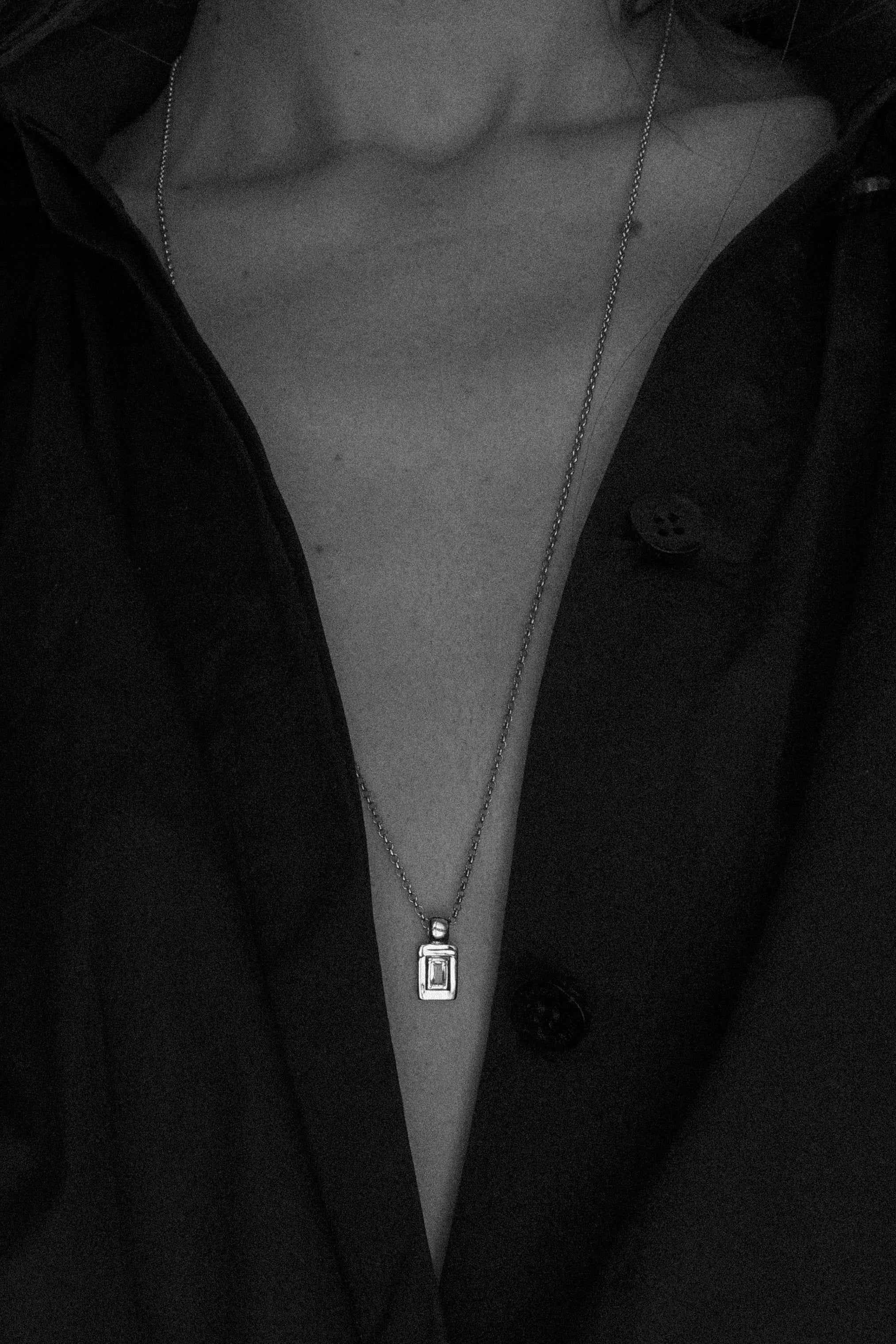 Necklace no.3 Rectangle Crystal Quartz
