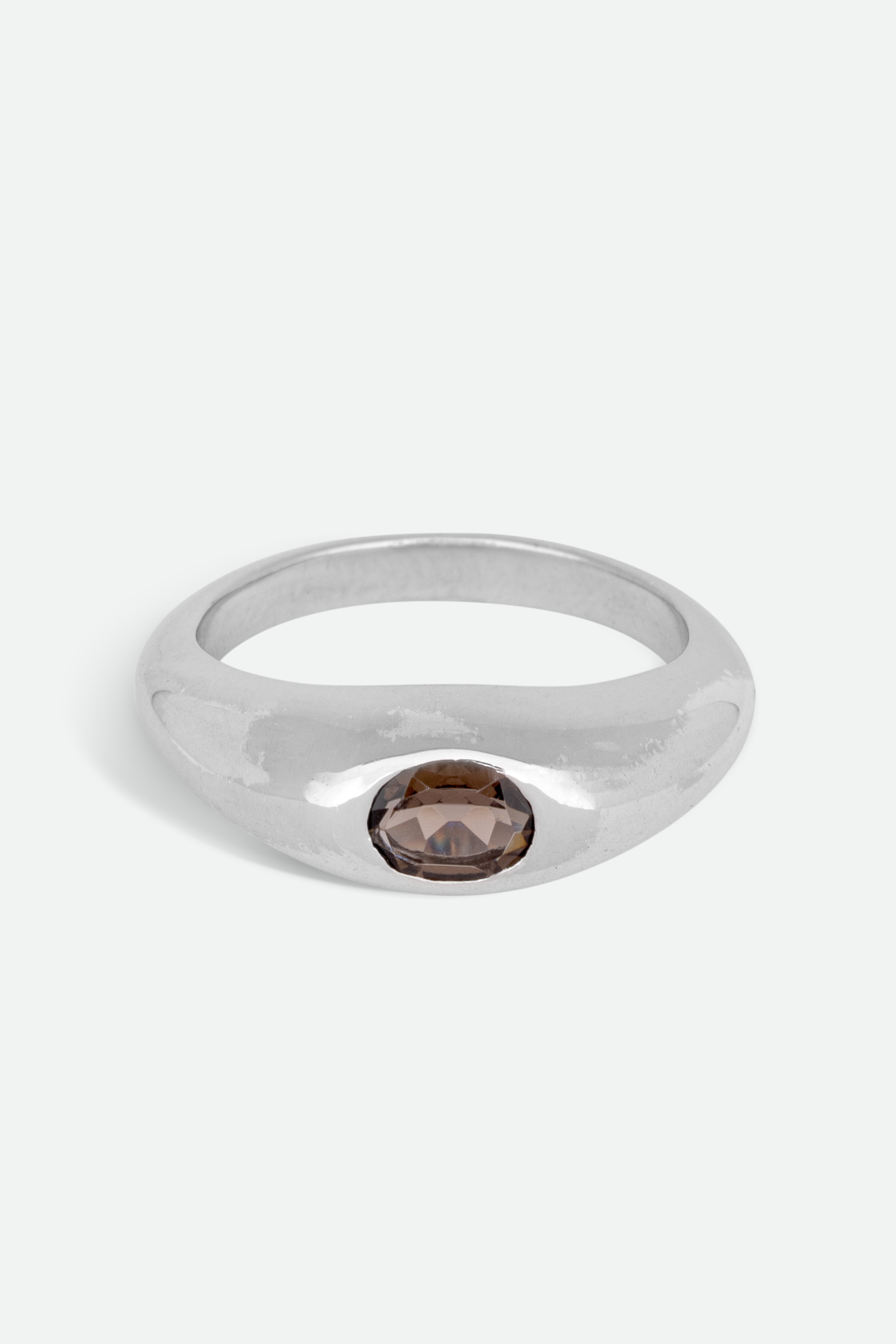 Pierścionek no.8 Oval Smoky Quartz