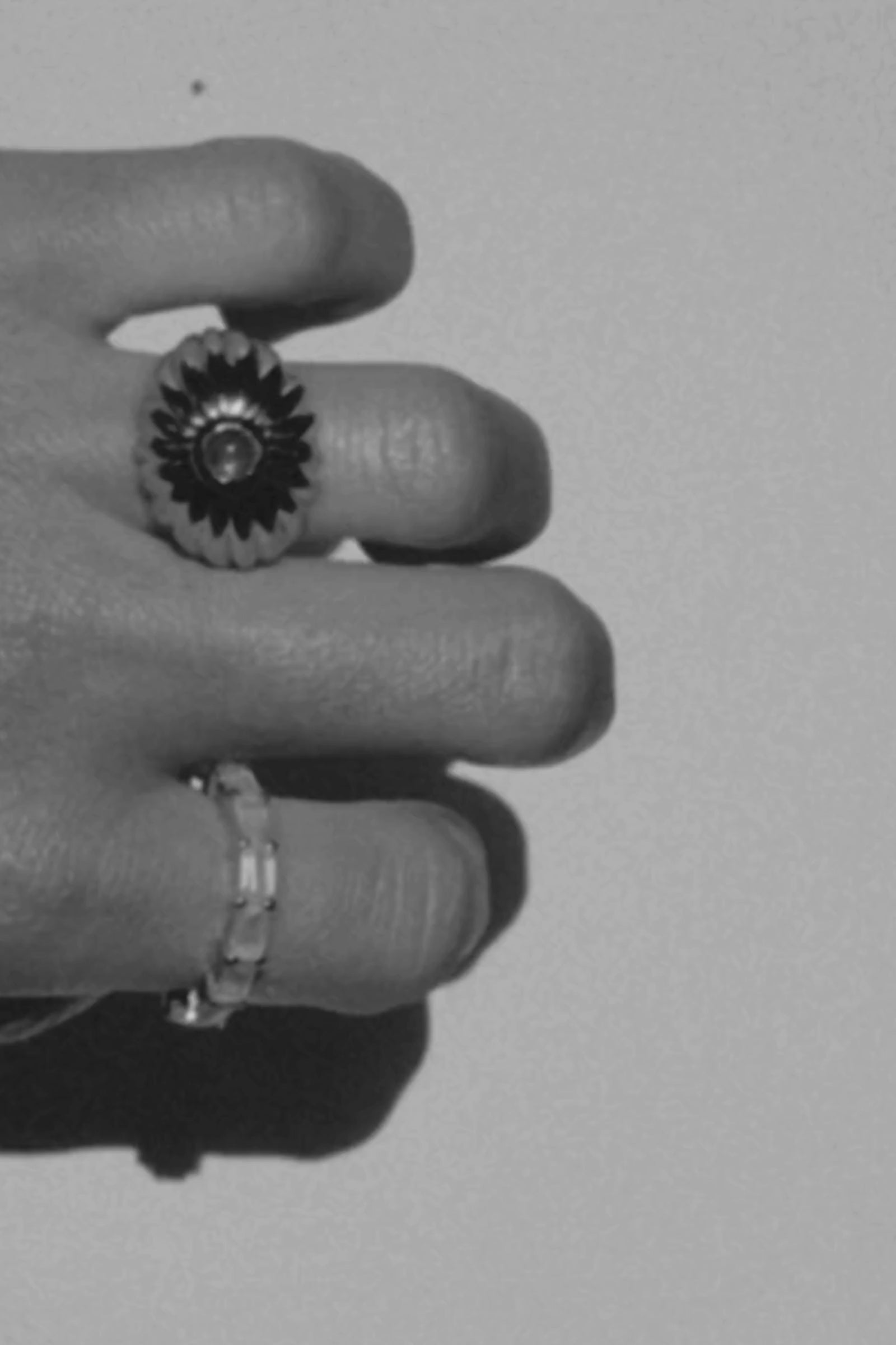 Ring no.5 White Agate Eternity